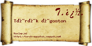 Török Ágoston névjegykártya